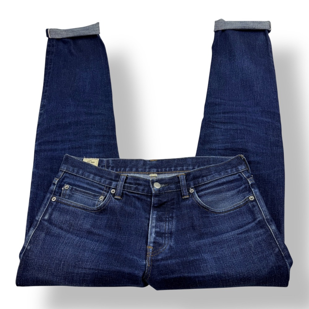J.Crew 484 Slim-fit Selvedge Denim Jeans Dark Indigo Mens 32x33